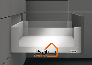 ریل لگراباکس بدنه شیشه blum