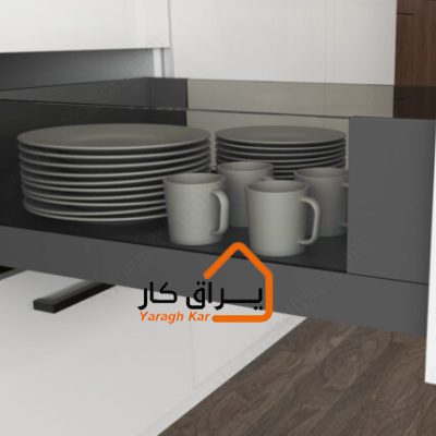 ریل لگرا-باکس بدنه شیشه blum