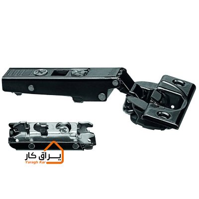 لولا 110 درجه پمپی مشکی با پایه خطی blum