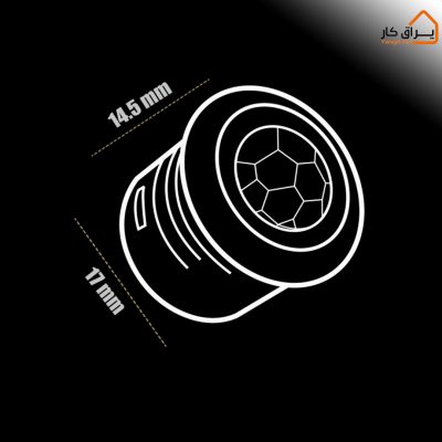 ابعاد سنسور حرکتی حرارتی 12 ولت داناسنس