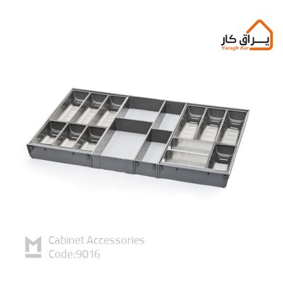 جای قاشق و چنگال داخل کشو استیل ملونی مدل9016