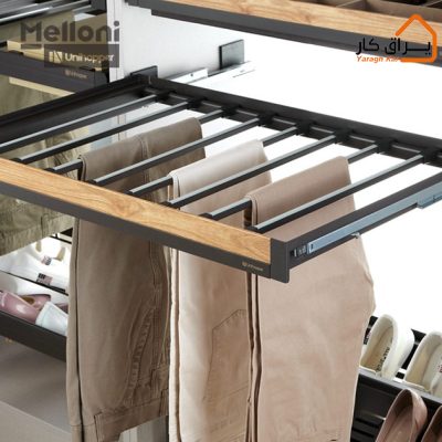 جای شلوار ریلی داخل کمد با فرانت چوب-ملونی WS4143